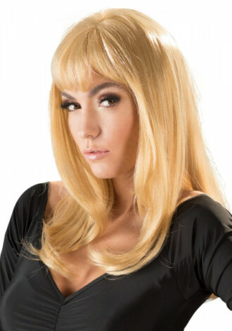 Perücke blond, lang, glatt