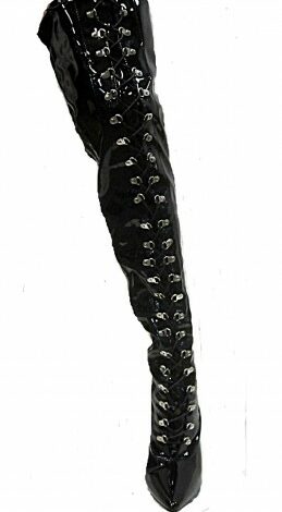 Overknee High Heels mit weitem Schaft