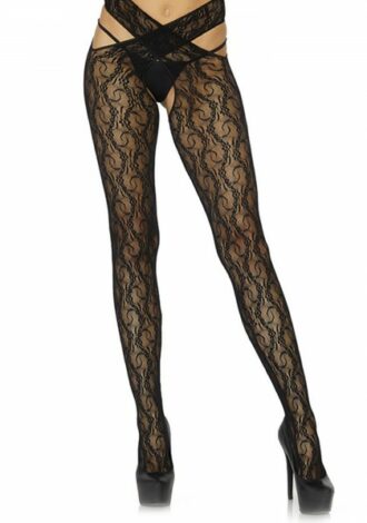 Strumpfhose mit floralem Muster