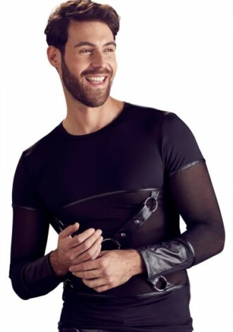 Shirt schwarz matt mit Powernetzeinsätzen