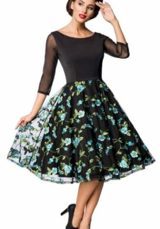 Vintage-Swingkleid bestickt