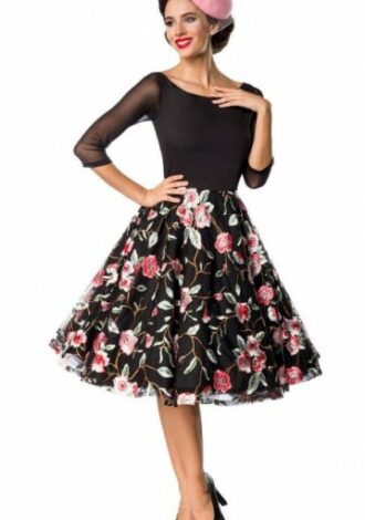Vintage-Swingkleid bestickt