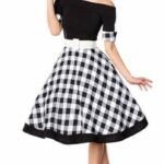 Swing-Kleid schulterfrei