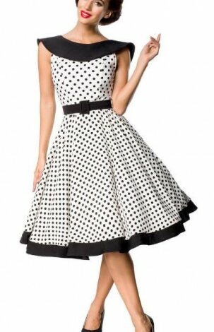 Vintage Swing-Kleid gepunktet