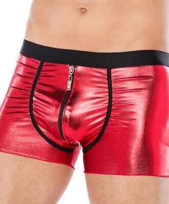 Rote Wet-Look-Boxershorts