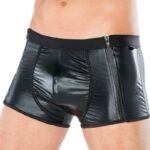 Schwarze Boxershorts mit Reißverschlüssen