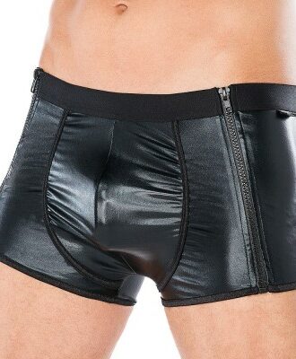 Schwarze Boxershorts mit Reißverschlüssen