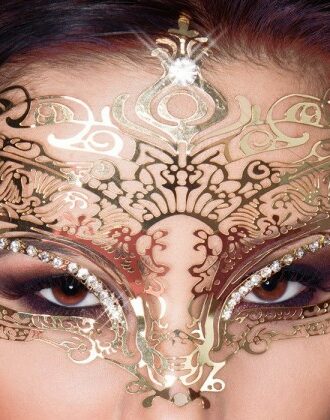 Geheimnisvolle Maske in gold