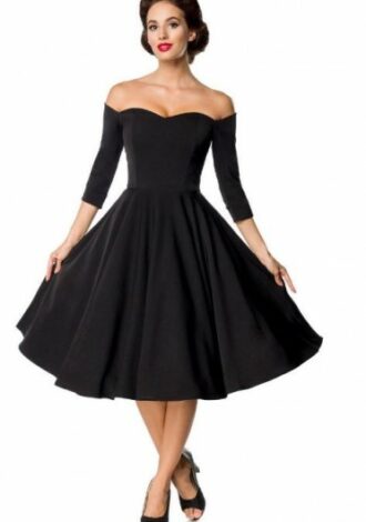 Vintage Swing-Kleid schulterfrei