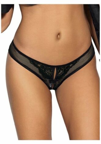 Schwarzer ouvert Slip