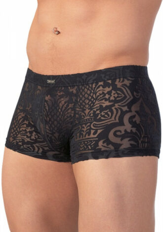 Schwarze Pants mit Ausbrenneroptik