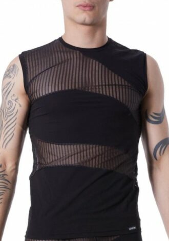 Herren T-Shirt mit transparenten Applikationen