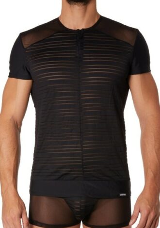 Schwarzes Herren T-Shirt – gestreift