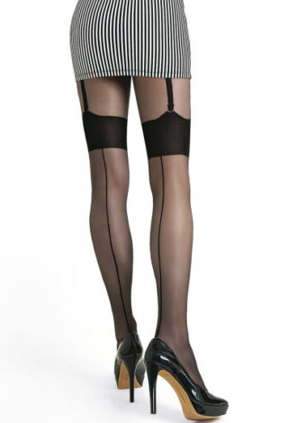 Strumpfhose mit Strapsmuster