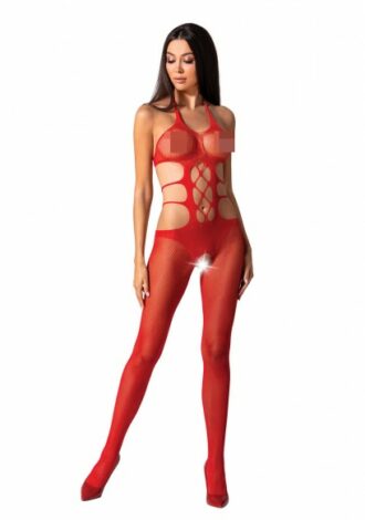 Neckholder Bodystocking mit sexy Cut-Outs – rot