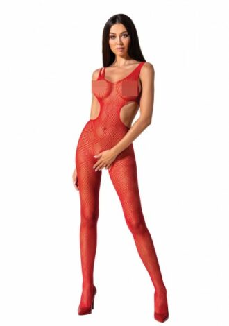 Bodystocking mit quadratischen Muster – rot