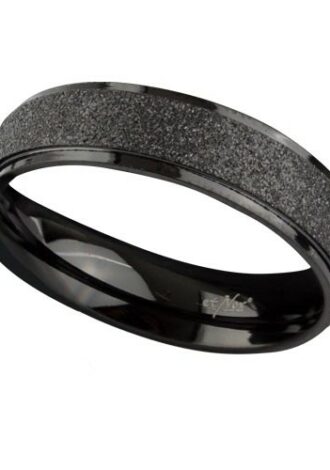 Ring ‚Diamond Black‘ Edelstahl beschichtet