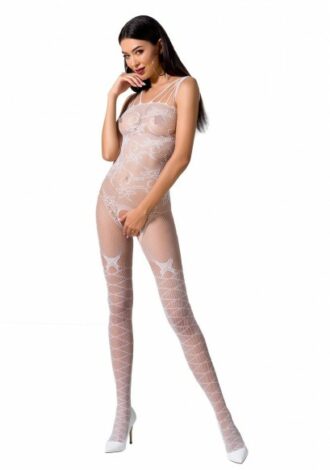Weißer Bodystocking mit Muster