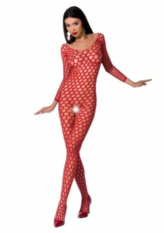 Netzbodystocking rot