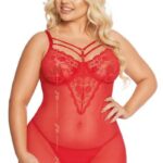 rotes Chemise - Queensize