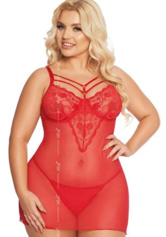 rotes Chemise – Queensize
