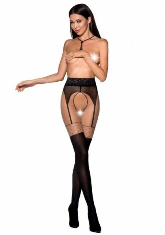 Strumpfhose im Strapslook ouvert