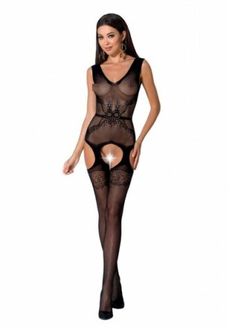 Bodystocking ouvert mit Schleifenmuster