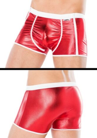 Herren Boxershorts im Wetlook – rot