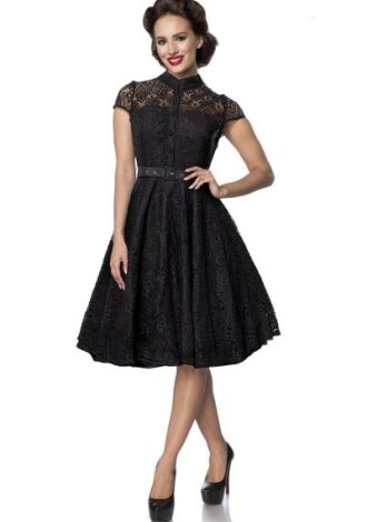 Spitzenkleid mit Stehkragen