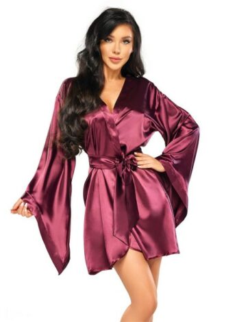 Eleganter langärmliger Kimono burgunder