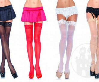Nylonstrümpfe mit Spitzenabschluss