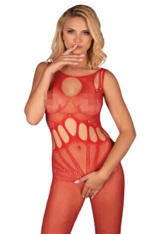 Bodystocking mit Cut-Outs rot