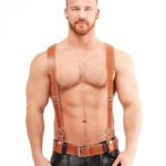 Leder Hosenträger braun