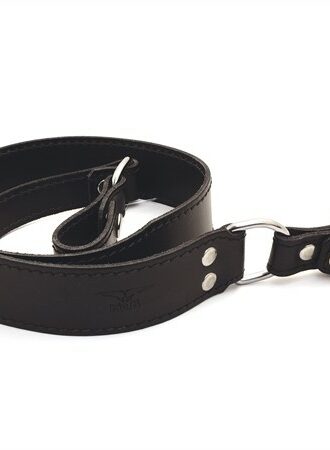 Leder Schultergurt schwarz