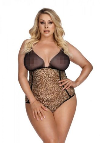 Body aus feinem Netzmaterial im leoprint