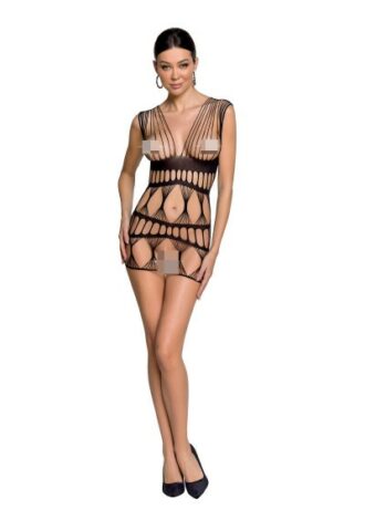 Netzkleid in Bändchen-Optik