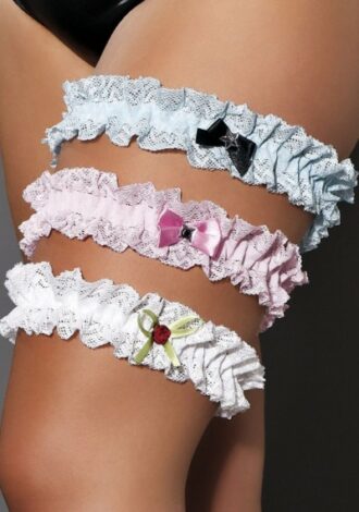 Strumpfband mit Strass-Stein