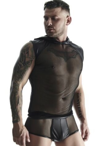 Wetlook-Kapuzenshirt Netz