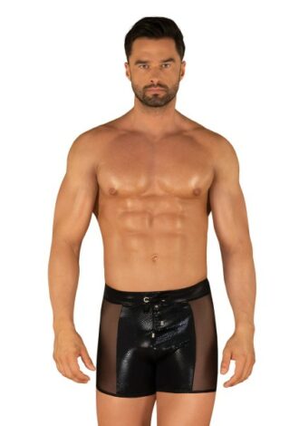 Sexy Männershorts in Schlangenoptik schwarz