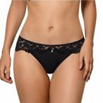 Verführerischer Panty aus Blütenspitze - schwarz