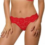Verführerischer String aus Blützenspitze - rot
