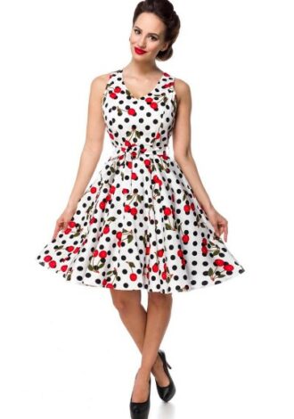Retrokleid mit Kirschen und Punkten