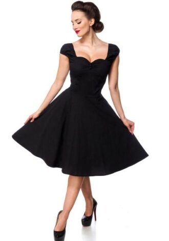 Retrokleid mit Tellerrock – schwarz