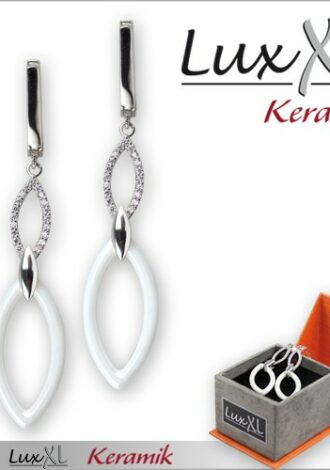 Keramikohrringe weiß mit Zirkonia