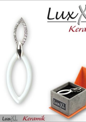 Keramikanhänger weiß mit Zirkonia