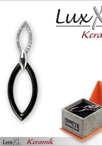 Keramikanhänger schwarz mit Zirkonia