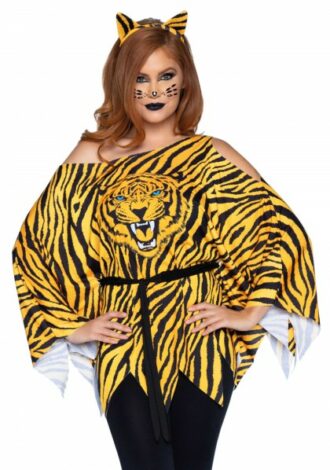 Tiger-Poncho mit Ohren