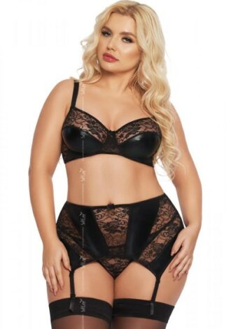 Dessous-Set schwarz mit Spitze