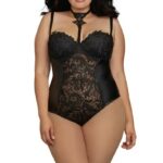 Body aus Spitze und Kunstleder - Queensize