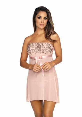 Babydoll mit goldenen Verzierungen rosa